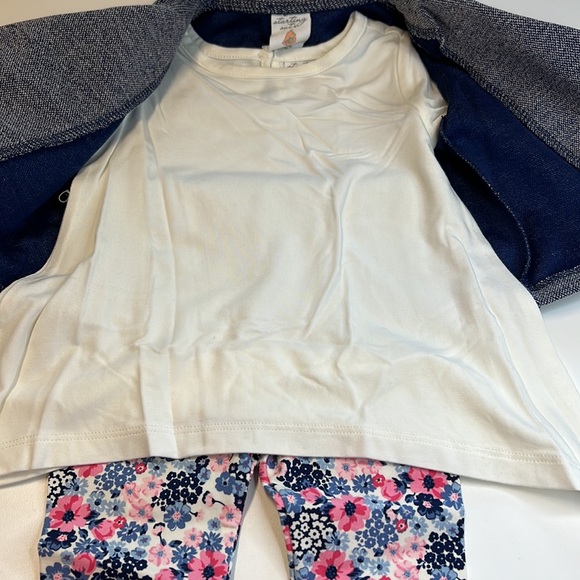 Starting Out 3PC Floral Set, White Shirt, Navy Blue Jacket, Pink & Blue Pants! - Picture 6 of 6